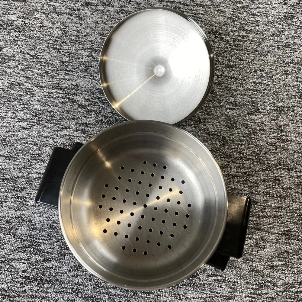Farberware 3 Qt Stainless Steel Saucepan Steamer Insert Lid 24C Impact Bonded